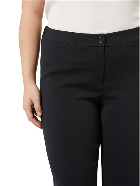 PANTALONI CHINO IN CADY IN TRAMA FLUIDI DONNA BLU