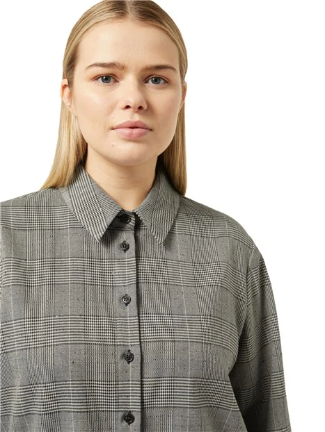 CAMICIA IN MISTO VISCOSA IN TRAMA DONNA GRIGIO