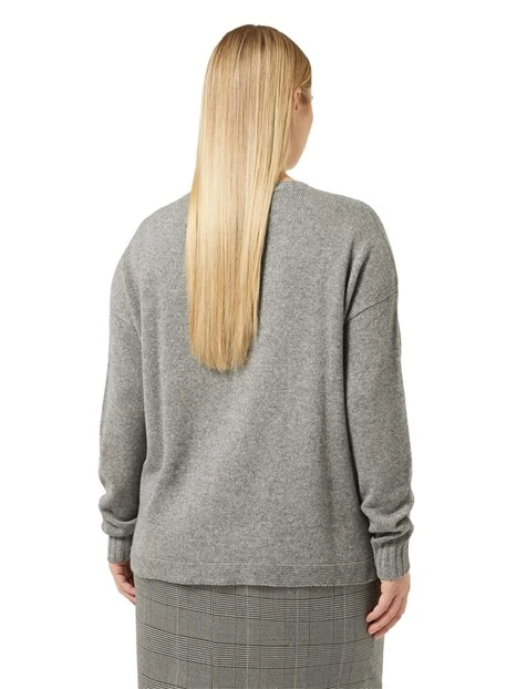 MAGLIA GIROCOLLO IN MISTO CASHMERE DONNA GRIGIO