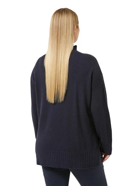 MAGLIA DOLCEVITA MISTO CASHMERE DONNA BLU