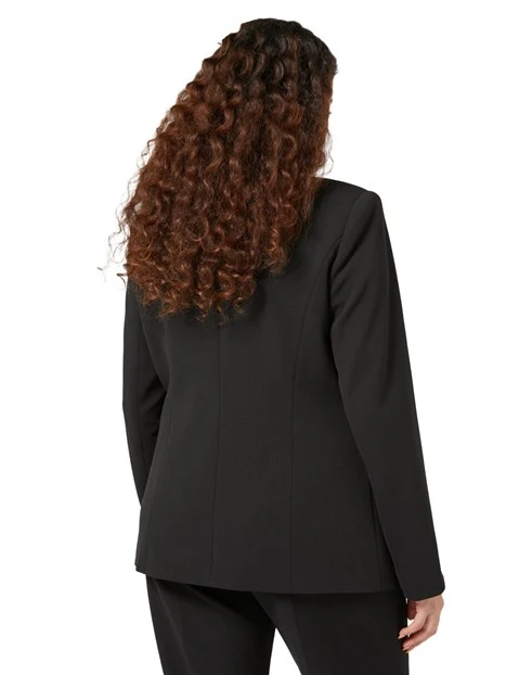 GIACCA BLAZER IN MAGLIA MONOELASTICA DONNA NERO