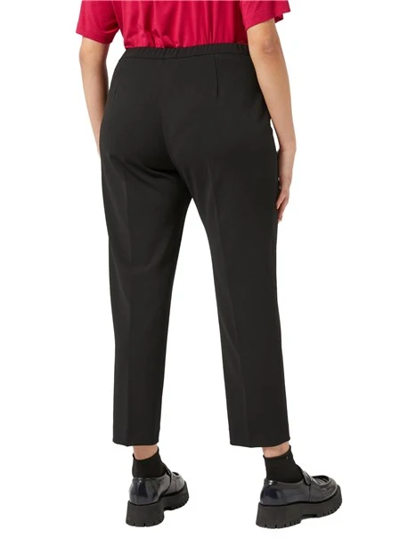 PANTALONI CHINO IN MAGLIA MONOELASTICA DONNA NERO