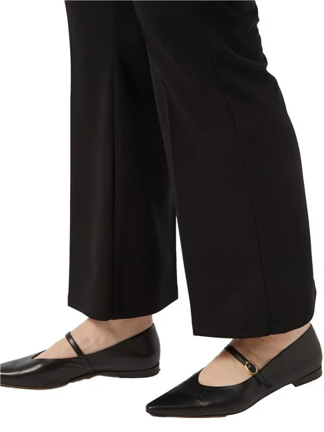 PANTALONI ZAMPA IN CREPE MONOELASTICA DONNA NERO