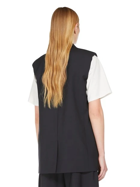 GILET IN PURA LANA DONNA BLU