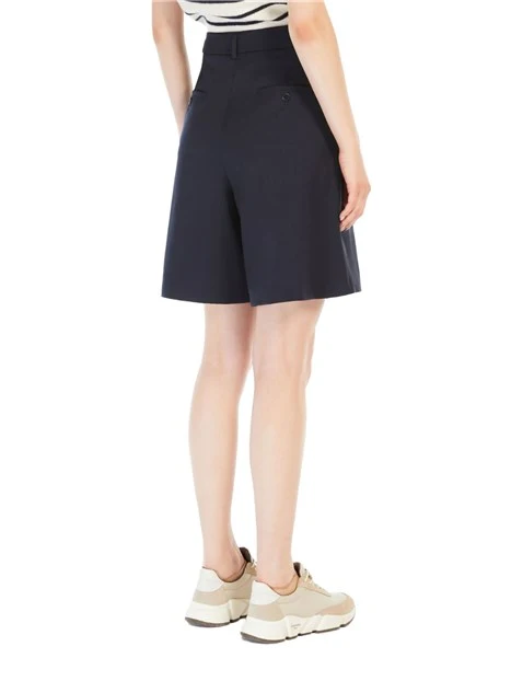 SHORTS IN PURA LANA DONNA BLU