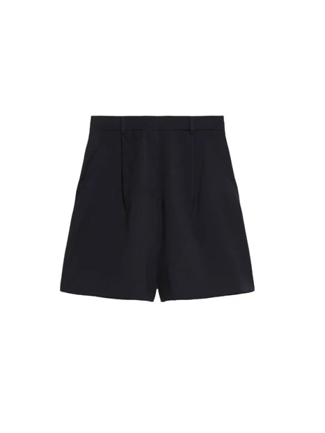 SHORTS IN PURA LANA DONNA BLU