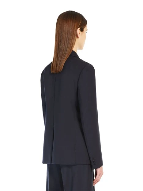 GIACCA BLAZER MONOPETTO IN PURA LANA DONNA BLU