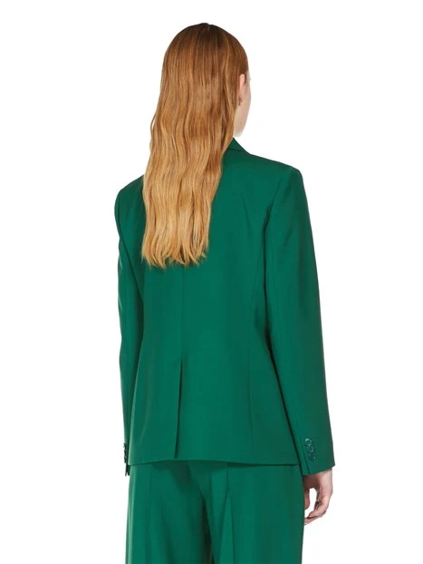 GIACCA BLAZER MONOPETTO IN PURA LANA DONNA VERDE