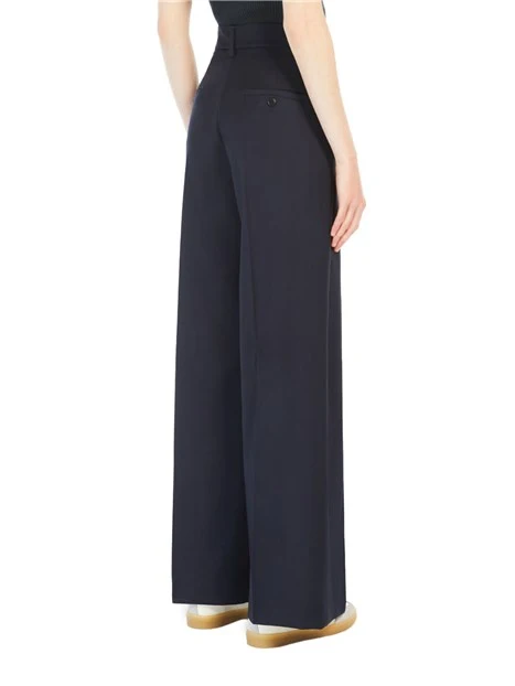 PANTALONI PALAZZO TELA DI PURA LANA DONNA BLU