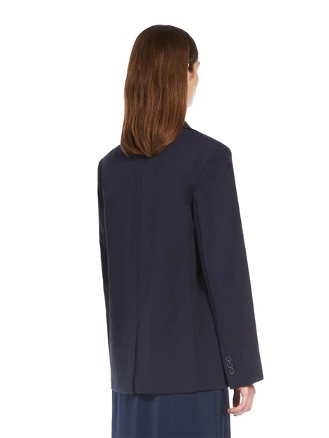 GIACCA BLAZER IN PUNTO MILANO MISTO COTONE DONNA BLU