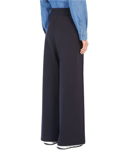 PANTALONI PALAZZO PUNTO MILANO MAGLIA DI MISTO COTONE DONNA BLU