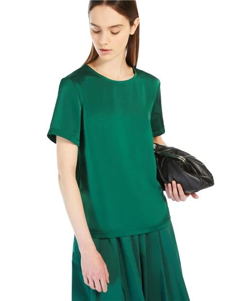 T-SHIRT MANICA CORTA IN RASO DONNA VERDE