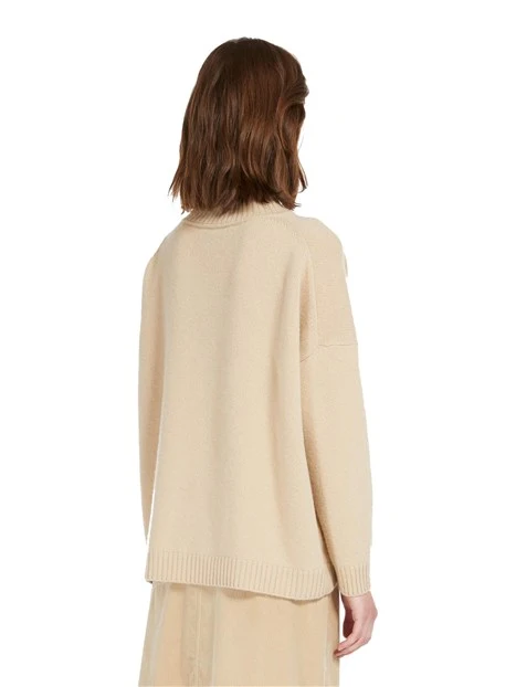 MAGLIA DOLCEVITA IN FILATO DI PURA LANA DONNA BEIGE