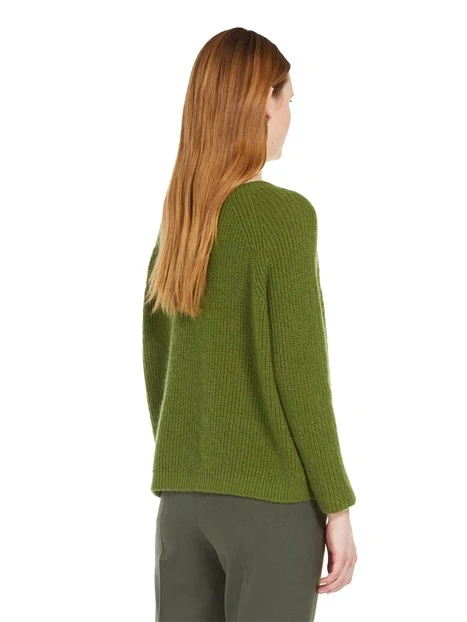 MAGLIA GIROCOLLO IN PUNTO PANNOCCHIA DONNA VERDE