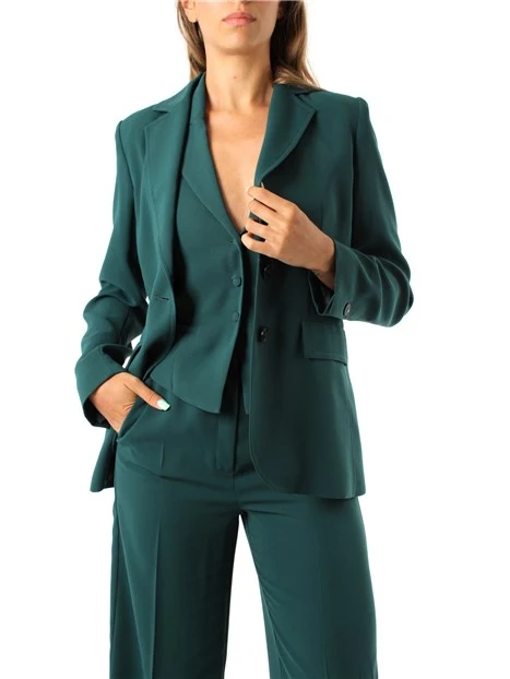 GIACCA BLAZER SATINATA DONNA VERDE