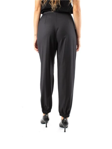 PANTALONI JOGGERS IN TRAMA POLIVISCOSA DONNA GRIGIO