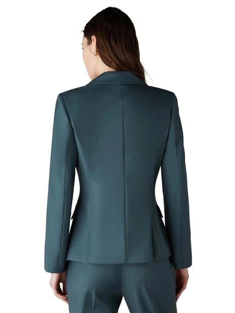 GIACCA BLAZER IN TRAMA DI POLIVISCOSA DONNA VERDE