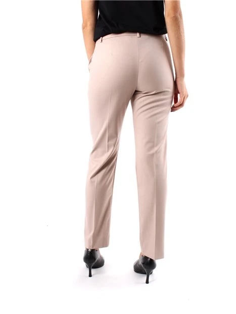 PANTALONI CHINO IN TRAMA DI POLIVISCOSA DONNA BEIGE