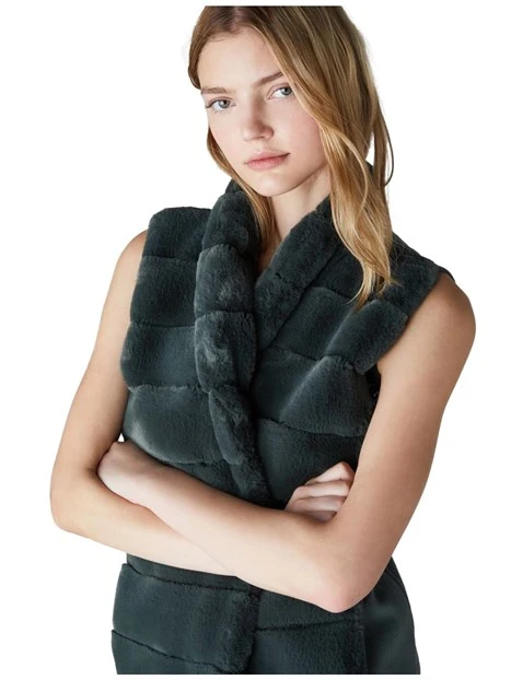 GILET IN ECO PELLICCIA DONNA VERDE