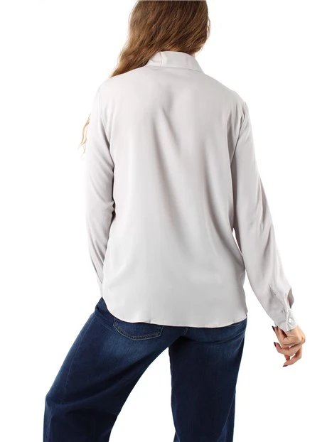 CAMICIA IN CREPE DE CHINE MISTO SETA DONNA GRIGIO