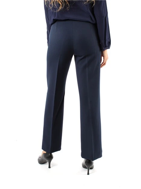 PANTALONI PALAZZO IN TESSUTO TECNICO BIELASTICO DONNA BLU