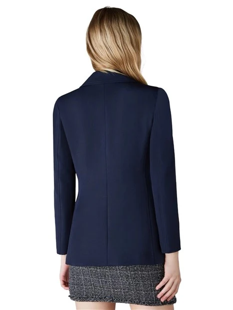 GIACCA BLAZER DOPPIOPETTO IN TESSUTO BIELASTICO DONNA BLU