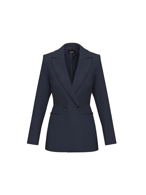 GIACCA BLAZER DOPPIOPETTO IN TESSUTO BIELASTICO DONNA BLU