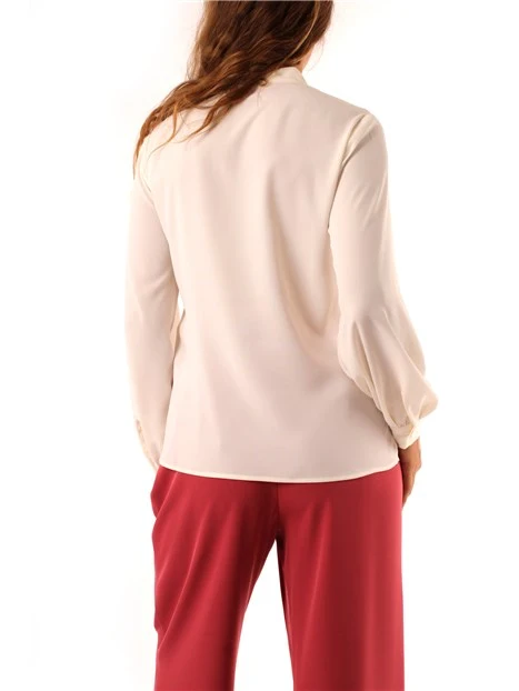 BLUSA SCOLLO A V DONNA BIANCO