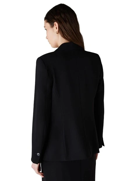 GIACCA BLAZER IN TESSUTO BIELASTICO DONNA NERO