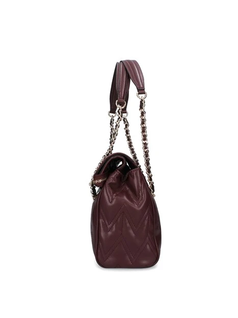 BORSA A SPALLA TRAPUNTATA SATCHEL DONNA BORDEAUX