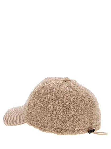 CAPPELLO IN ECO PELLICCIA CON VISIERA DONNA BEIGE