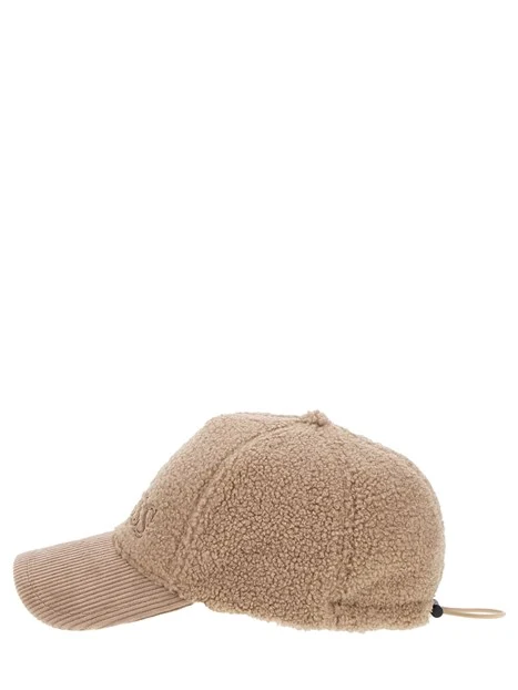 CAPPELLO IN ECO PELLICCIA CON VISIERA DONNA BEIGE