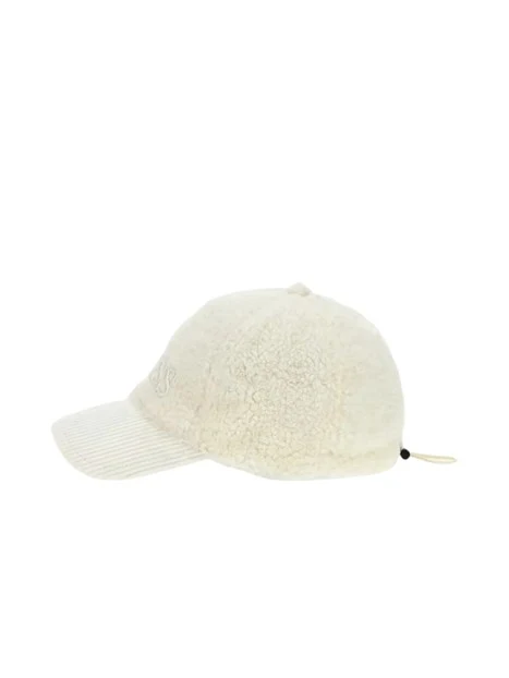 CAPPELLO IN ECO PELLICCIA CON VISIERA DONNA BIANCO