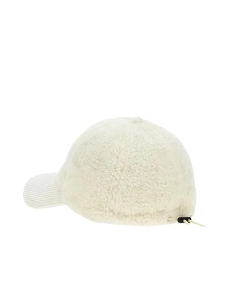 CAPPELLO IN ECO PELLICCIA CON VISIERA DONNA BIANCO