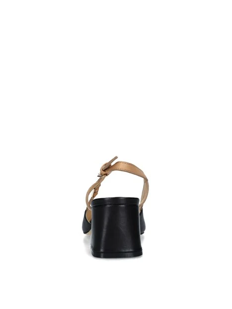 SLINGBACK ZANNA BICOLORE DONNA NERO