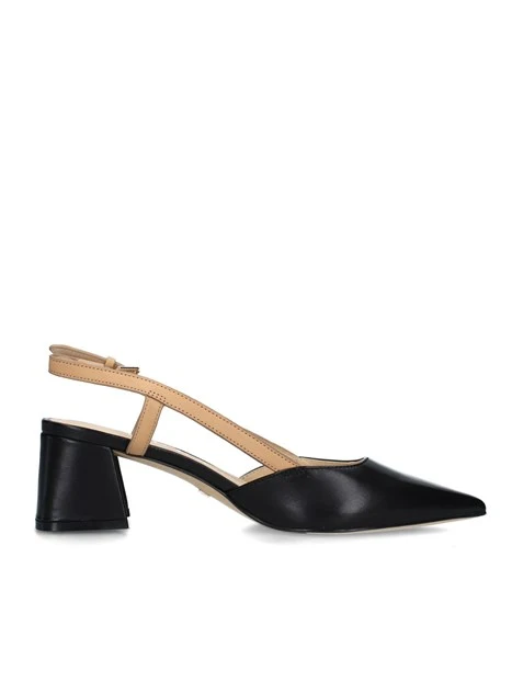 SLINGBACK ZANNA BICOLORE DONNA NERO