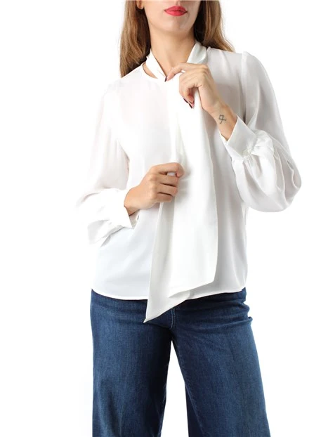 CAMICIA IN DOPPIA GEORGETTE DONNA BIANCO