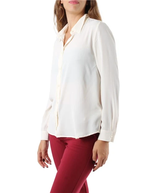 CAMICIA CREPE DE CHINE MISTO SETA DONNA BIANCO