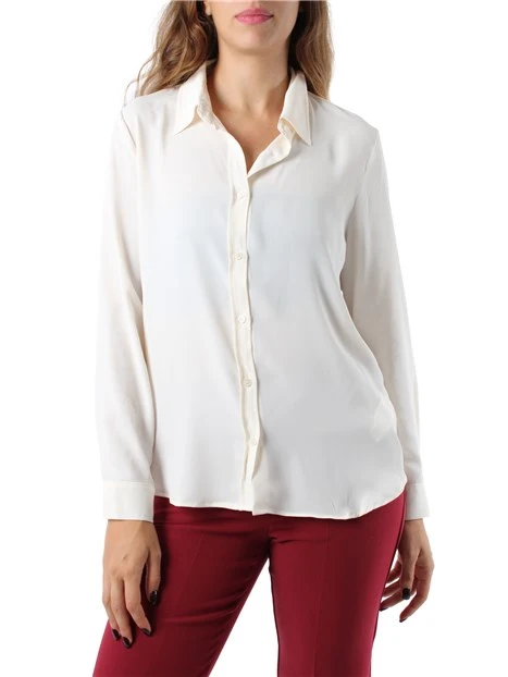 CAMICIA CREPE DE CHINE MISTO SETA DONNA BIANCO