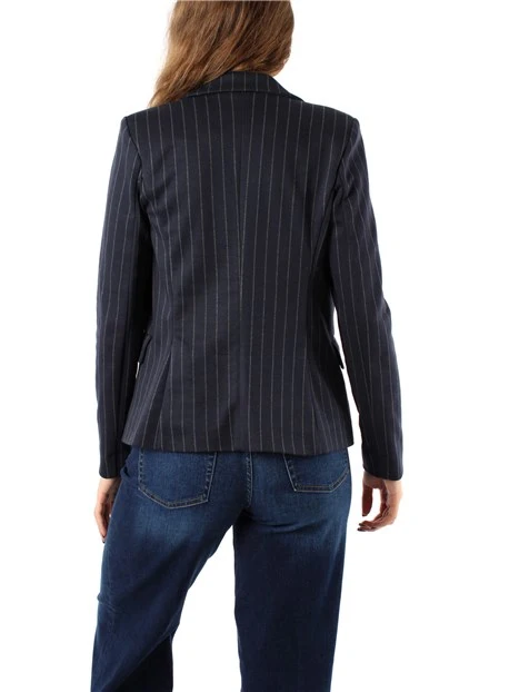 BLAZER PUNTO MILANO GESSATO DONNA BLU