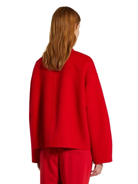 CAPPOTTO CORTO IN PURA LANA DONNA ROSSO