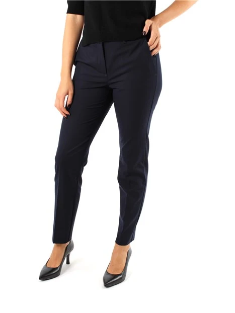 PANTALONI CHINO IN TELA BIELASTICA DONNA BLU