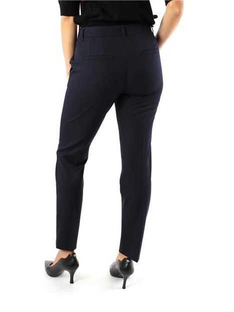 PANTALONI CHINO IN TELA BIELASTICA DONNA BLU