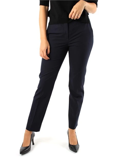 PANTALONI CHINO IN TELA BIELASTICA DONNA BLU