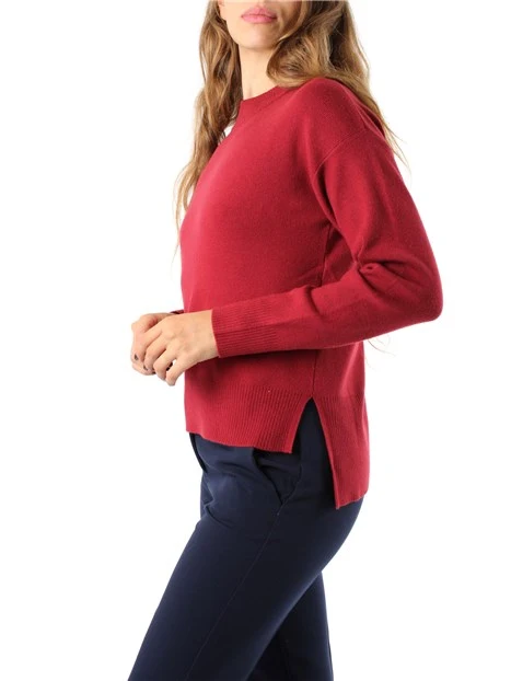 MAGLIA GIROCOLLO E IN MISTO VISCOSA DONNA ROSSO