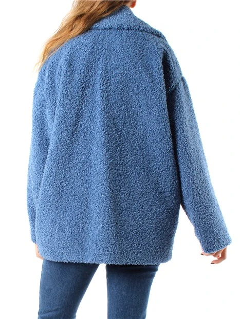 CAPPOTTO CORTO IN JERSEY CON COLLO A REVERS DONNA BLU