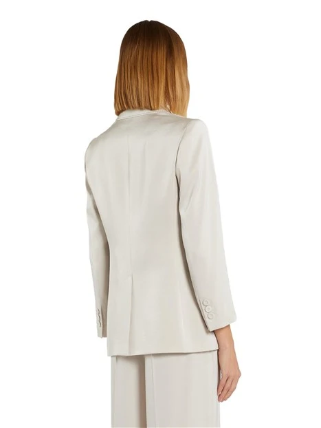 GIACCA BLAZER MONOPETTO IN SATIN DONNA BEIGE