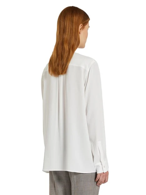 CAMICIA IN CRÊPE MISTO SETA DONNA BIANCO PANNA