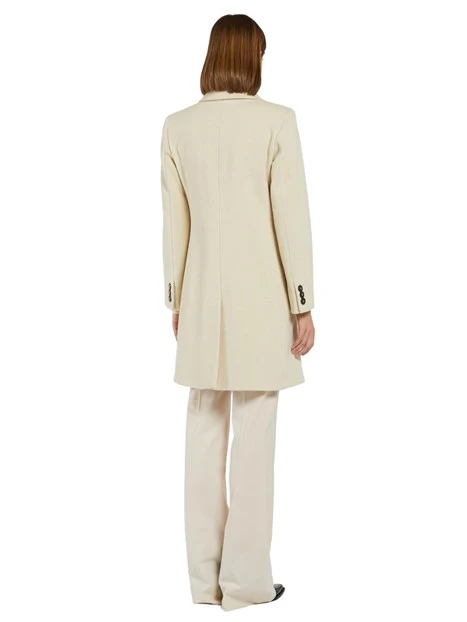 CAPPOTTO LUNGO IN MISTO LANA VERGINE DONNA BIANCO