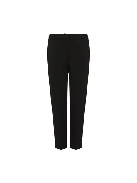 PANTALONI A SIGARETTA IN MISTO VISCOSA CREPE DONNA NERO